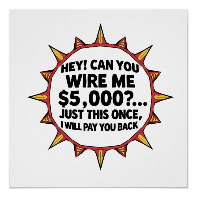 Póster Você Pode Me Transferir $5.000... (Frente)