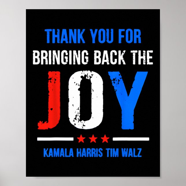 Poster Você Por Trazer De Volta A Joy Kamala Harris Tim W (Frente)