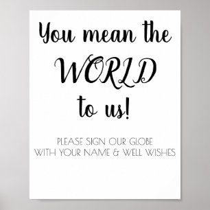 Poster Você quer dizer o mundo para nós. Convidado Glob