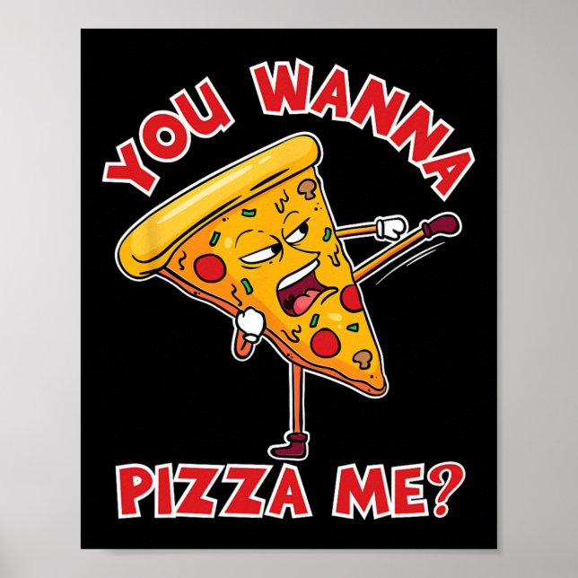 Poster Você Quer uma Pizza de Mim Ninja Karate Sahbumnim  (Frente)
