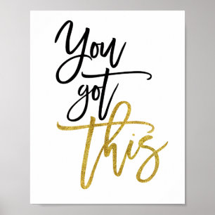 Poster Você Recebeu Esta Cotação De Incentivo Preto/Ouro