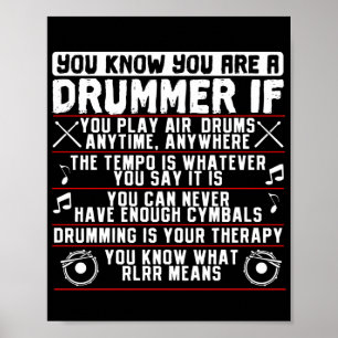 Poster Você Sabe Que Você É Um Drummer Se Um Drummer M