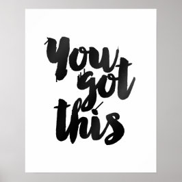 Poster "Você Tem Isso" Dourado Pincel Cotação Motivaciona