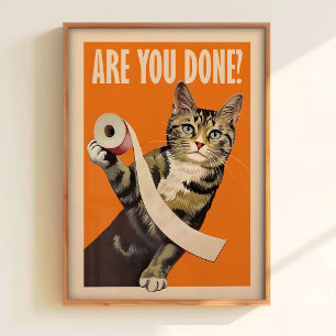 Poster Você Terminou Cartaz Imprimível Arte de Parede de 