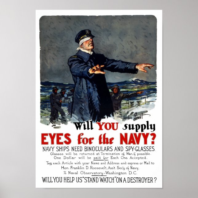 Poster Você vai fornecer olhos para o Marinho? WI (Frente)