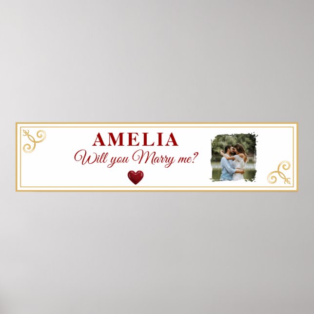 Poster Você vai se casar comigo Foto de Proposta Romântic (Frente)