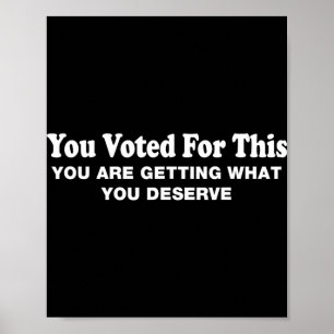 Poster Você Votou Nisto - Protesto Sarcástico Político