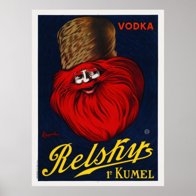 Poster Vodka Relskys França 1911 Vintage (Frente)