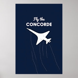 Poster Voe a Ilustração Conceitual do Concorde Contra