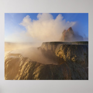 Póster Voe Geyser com neve com cobertura de Granito
