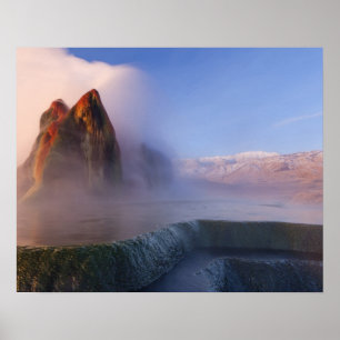 Póster Voe Geyser com neve com cobertura de Granito