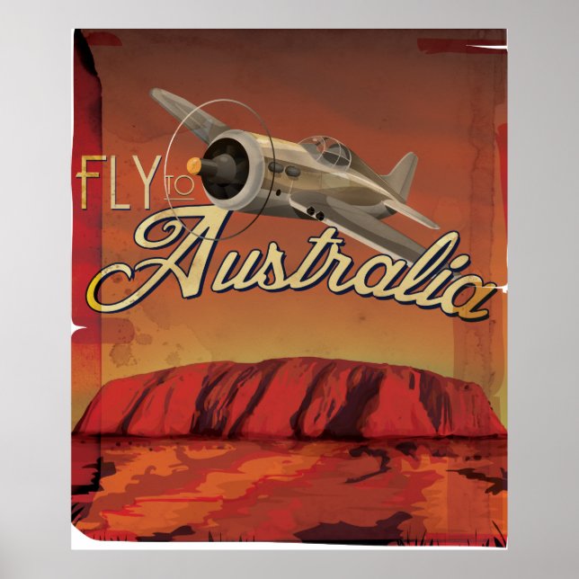 Póster Voe Para Austrália (Frente)