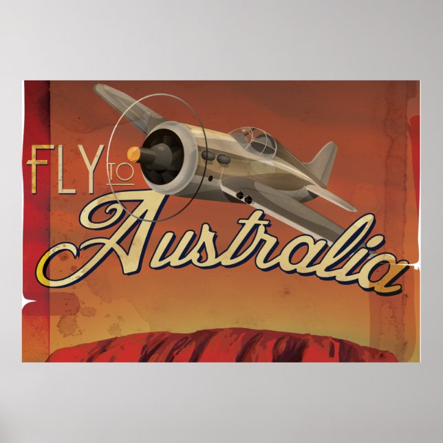 Poster Voe Para Austrália (Frente)