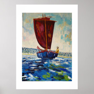 Póster voilier tradiciononnel au large de l'Ecosse