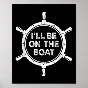 Poster Volante Náutico Estarei No Barco