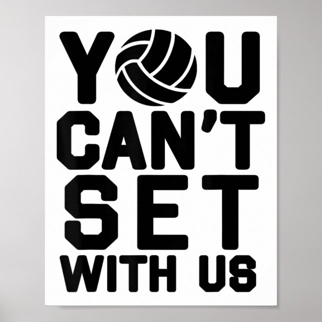 Poster Volei S Para Meninas - Você Não Pode Arrumar Conos (Frente)