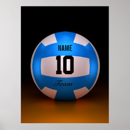 Póster Voleibol Azul
