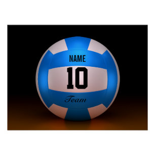 Póster Voleibol Azul