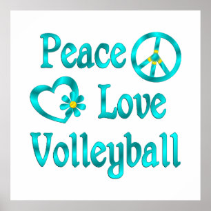 Póster Voleibol do amor da paz