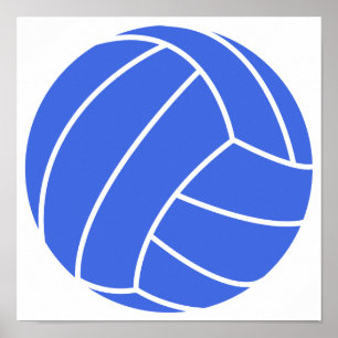 Poster Voleibol dos azuis marinhos e do branco