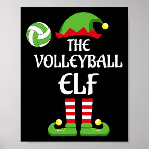 Poster Voleibol Elf Natal Merry Xmas Voleibol