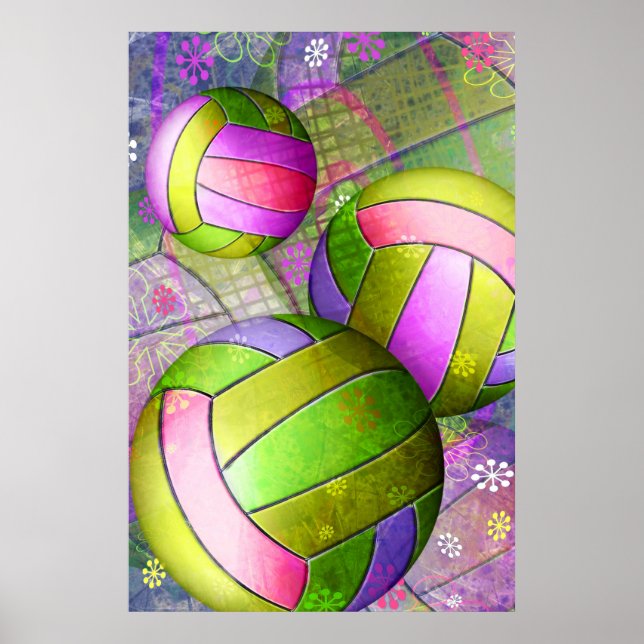 Póster Voleibol feminino grávida (Frente)