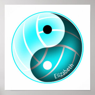Poster voleibol feminino turquesa yang