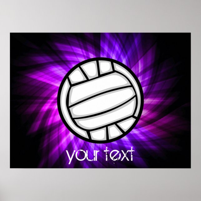 Póster Voleibol Roxo (Frente)