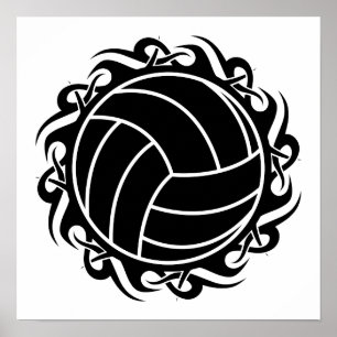 Póster voleibol tribal