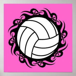 Póster voleibol tribal