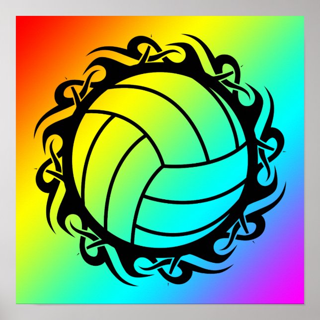 Poster voleibol tribal (Frente)