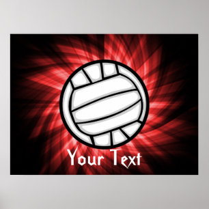 Poster Voleibol; Vermelho