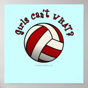 Poster Voleibol Vermelho
