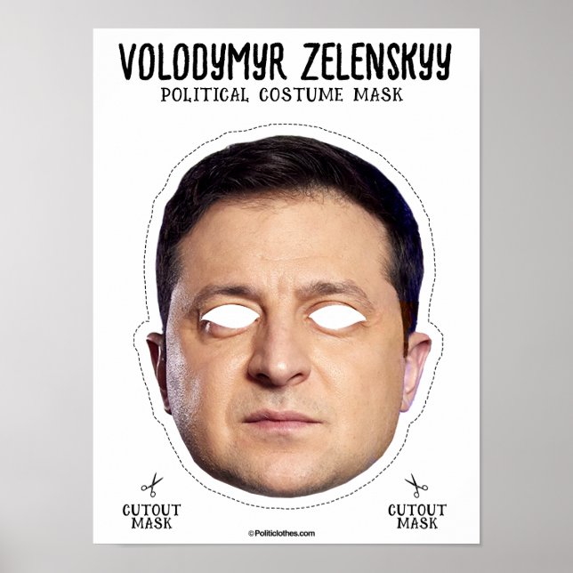 Poster Volodymyr Zelenskyy Costume Mask (Frente)