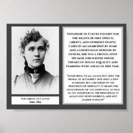 Poster Voltairine de Cleyre Feminista Libertarian Arnarch