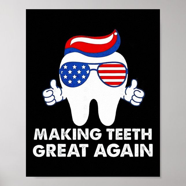 Poster Voltando os Dentes a Ser Grandiosos Dentes Engraça (Frente)