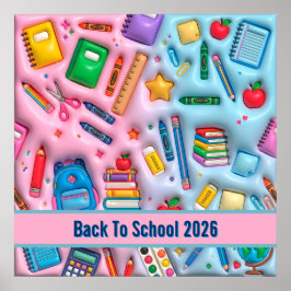 Poster Voltar à Escola Personalizado 2026