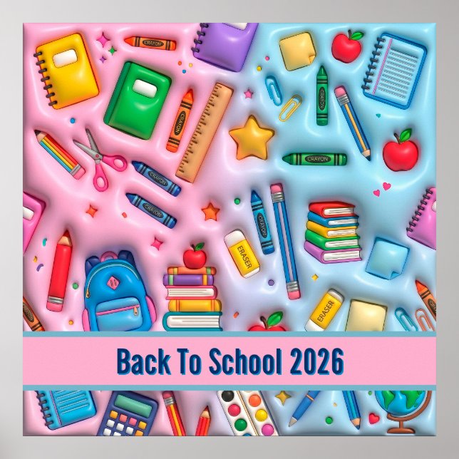 Poster Voltar à Escola Personalizado 2026 (Frente)