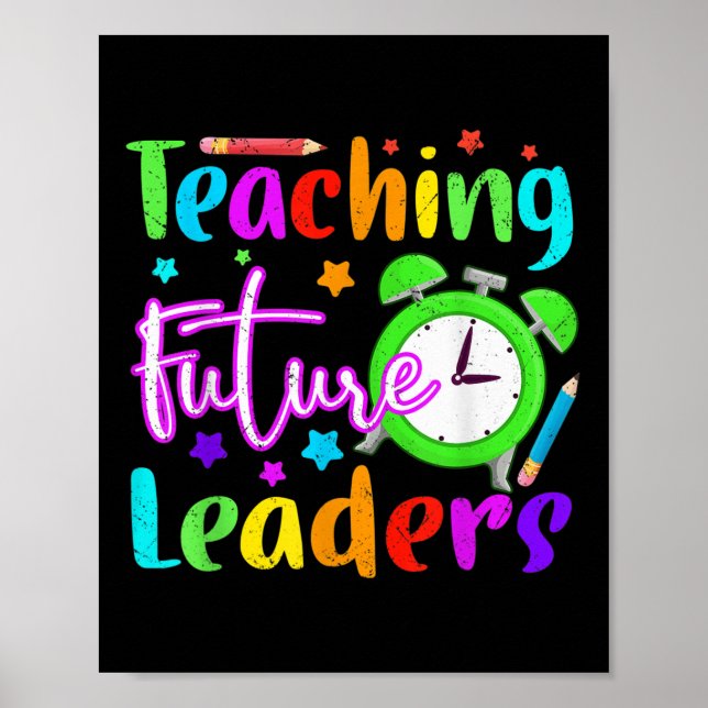Poster Voltar às Aulas Ensinando Futuros Líderes Professo (Frente)