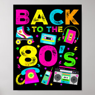 Poster Voltar para os anos 80 Estilo Vintage Oitenta Retr