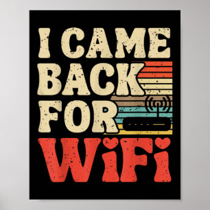 Poster Voltei Pelo Wifi Engraçado De Volta à Escola Inter