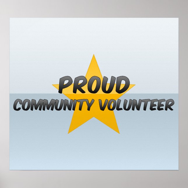 Póster Voluntário Comunitário Orgulhoso (Frente)