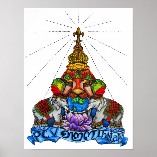 Poster Voluntário da Peace Corps - Tailândia (Frente)