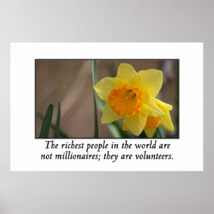 Póster Volunteers are the richest people in the world