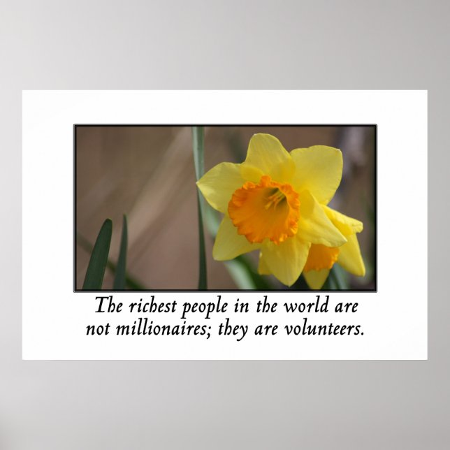 Póster Volunteers are the richest people in the world (Frente)