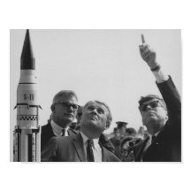 Von Braun and JFK Looking Towards The Sky
