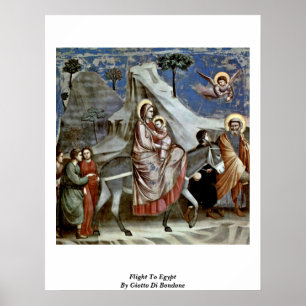 Poster Vôo a Egipto por Giotto Di Bondone
