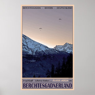 Poster Voo altamente sobre Berchtesgaden