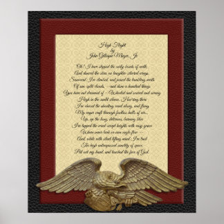 Poster Voo Alto de John Gillespie Magee Jr