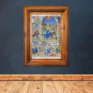 Poster Voo da Santa Família para o Manuscrito Medieval no